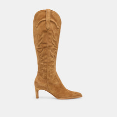 ALISA BOOTS LT BROWN SUEDE