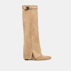 AGGY BOOTS SAND SUEDE