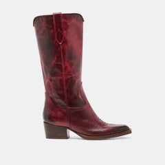 VIGLA BOOTS GARNET LEATHER