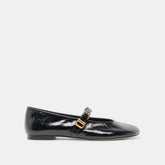 ALIZZA BALLET FLATS MIDNIGHT CRINKLE PATENT