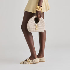 BAYLEE WOVEN BALLET FLATS CREME WOVEN STELLA