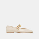RELAN WIDE BALLET FLATS OFF WHITE LEATHER