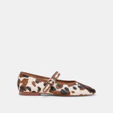 ROSLYN BALLET FLATS COCOA TAURUS CALF HAIR - re:vita