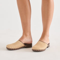 ALANIS FLATS LT NATURAL RAFFIA