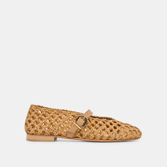 DOVER BALLET FLATS TAN WOVEN STELLA