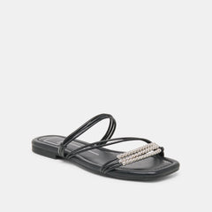LYNDEE BEAD SANDALS BLACK STELLA