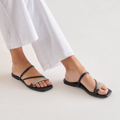 LYNDEE BEAD SANDALS BLACK STELLA