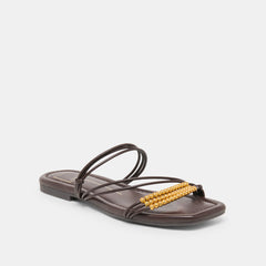 LYNDEE BEAD SANDALS ESPRESSO STELLA