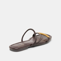 LYNDEE BEAD SANDALS ESPRESSO STELLA