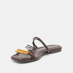 LYNDEE BEAD SANDALS ESPRESSO STELLA