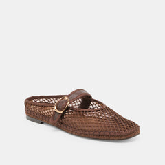 MILIE FLATS CHOCOLATE WOVEN MESH