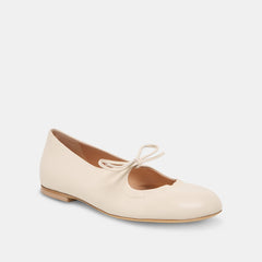 PAZEY BALLET FLATS BONE LEATHER