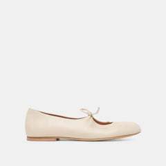 PAZEY BALLET FLATS BONE LEATHER
