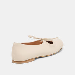 PAZEY BALLET FLATS BONE LEATHER