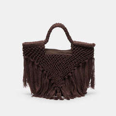 BIRCH HANDBAG CHOCOLATE CROCHET