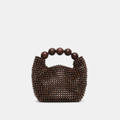 CLOVER HANDBAG CHOCOLATE WOOD