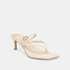 BIAGA HEELS OFF WHITE LEATHER
