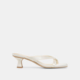 BREVEL WIDE HEELS TRUE WHITE SATIN