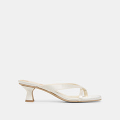 BREVEL WIDE HEELS TRUE WHITE SATIN