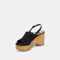 DILION WEDGES BLACK NUBUCK