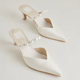 KANIKA PEARL MID HEELS VANILLA PEARLS