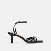 MANJI WIDE HEELS MIDNIGHT PATENT LEATHER