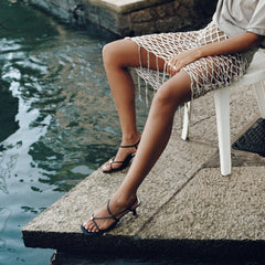 MYLEE HEELS BLACK LEATHER
