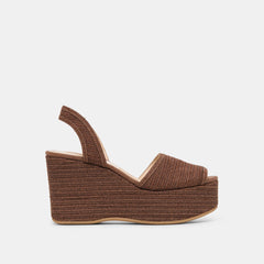 AKERA WEDGES COCOA RAFFIA