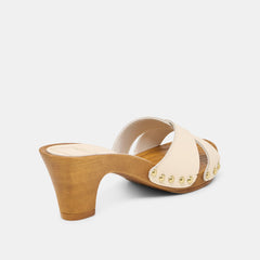 AVERIE HEELS BONE LEATHER