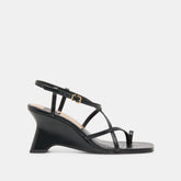 AYLEE WEDGES BLACK LEATHER