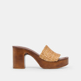 CELEST HEELS NATURAL RAFFIA