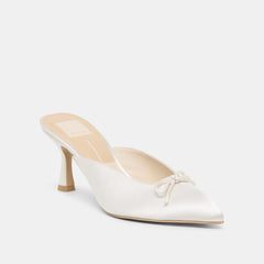 CLEO HIGH HEELS OFF WHITE SATIN