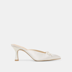 CLEO HIGH HEELS OFF WHITE SATIN