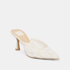 CLEO HIGH HEELS TRUE WHITE LACE