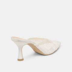 CLEO HIGH HEELS TRUE WHITE LACE