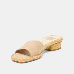 DIXI WIDE SANDALS CAMEL SUEDE
