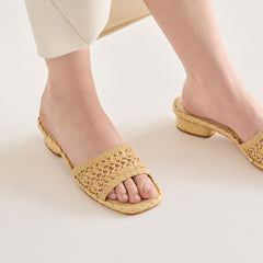 DIXI SANDALS LT NATURAL CROSS HATCH RAFFIA