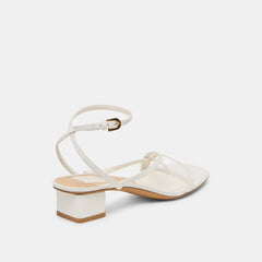 KARLOS WIDE SANDALS TRUE WHITE LEATHER