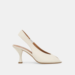 MADOW HEELS OFF WHITE LEATHER