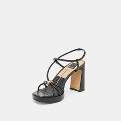 ODETE HEELS BLACK LEATHER
