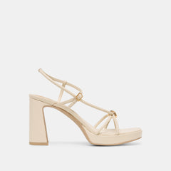 ODETE HEELS CREME LEATHER