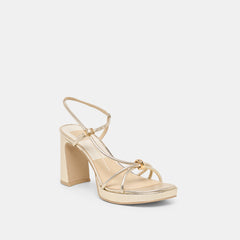 ODETE HEELS GOLD LEATHER
