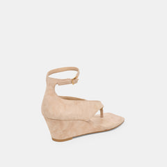 QUINNY WEDGES BAMBOO SUEDE