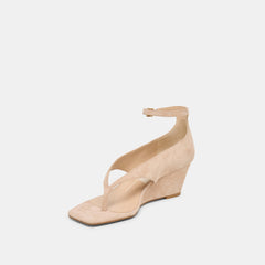 QUINNY WEDGES BAMBOO SUEDE
