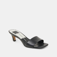 REXA HEELS BLACK LEATHER