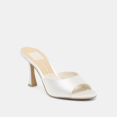 ROSHA HEELS TRUE WHITE SATIN