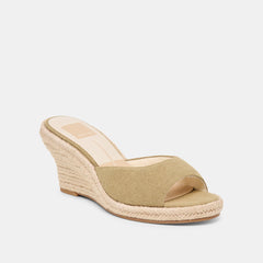 VAYA WEDGES KHAKI LINEN