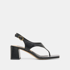 YVES HEELS BLACK LEATHER
