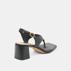 YVES HEELS BLACK LEATHER