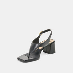 YVES HEELS BLACK LEATHER